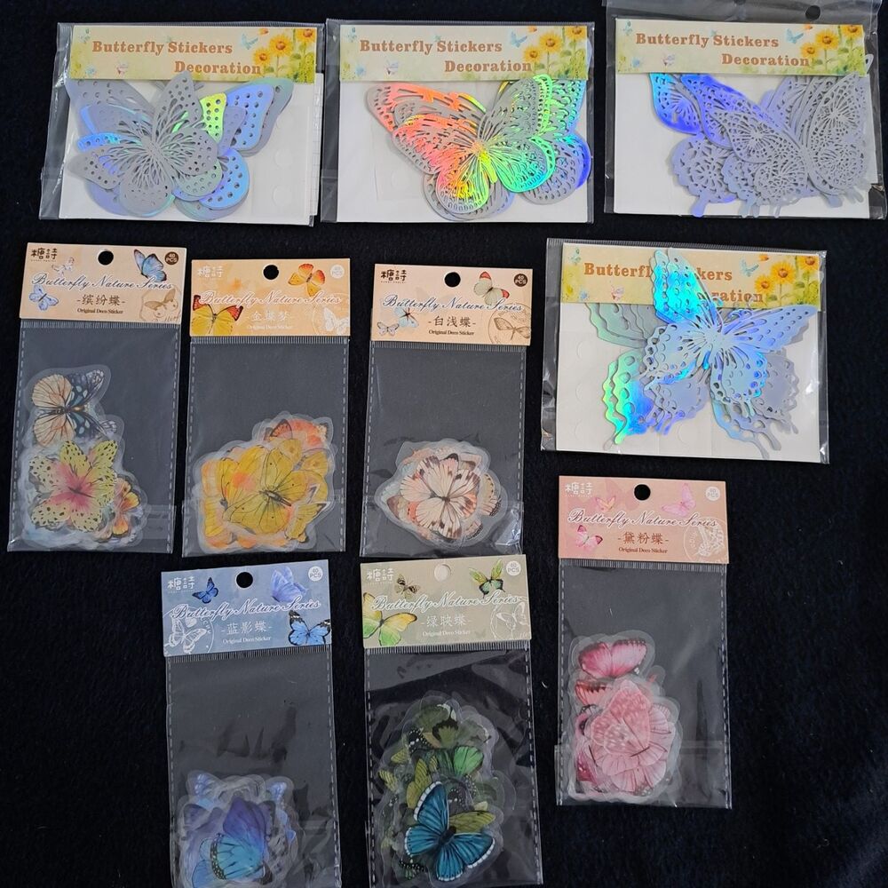 BUTTERFLY STICKERS LOT